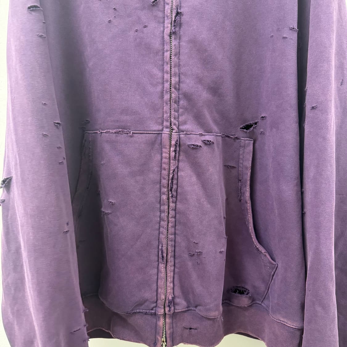 디스트로이드 후드집업 (vintage purple) 상품이미지5