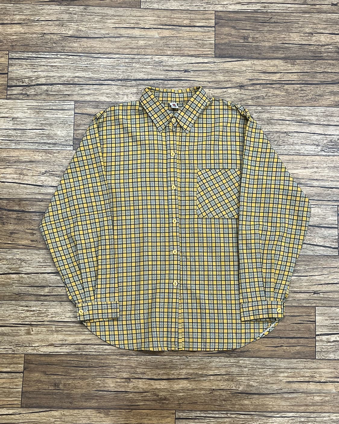 [ Secondhands ] 에스더패션 옐로우 체크 셔츠 상품이미지1