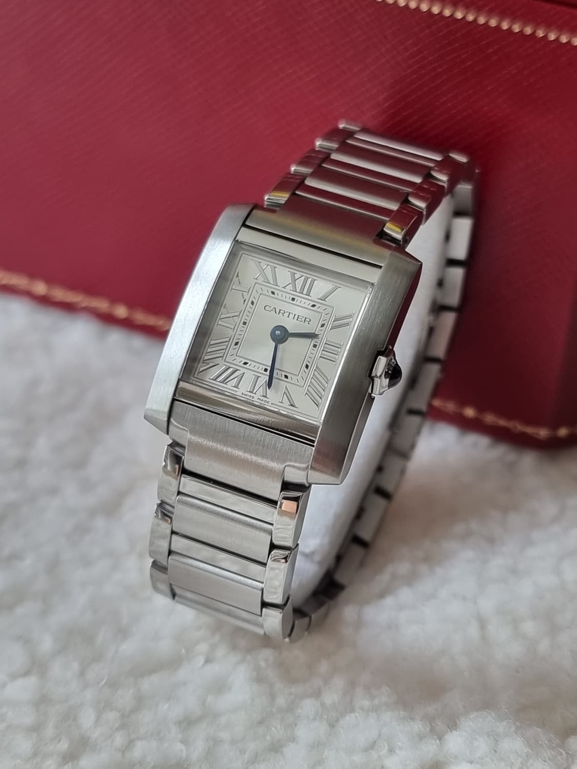 [까르띠에 풀세트] 탱크 프랑세즈 신형 스틸 S 스몰 여성시계 23년 상품이미지1
