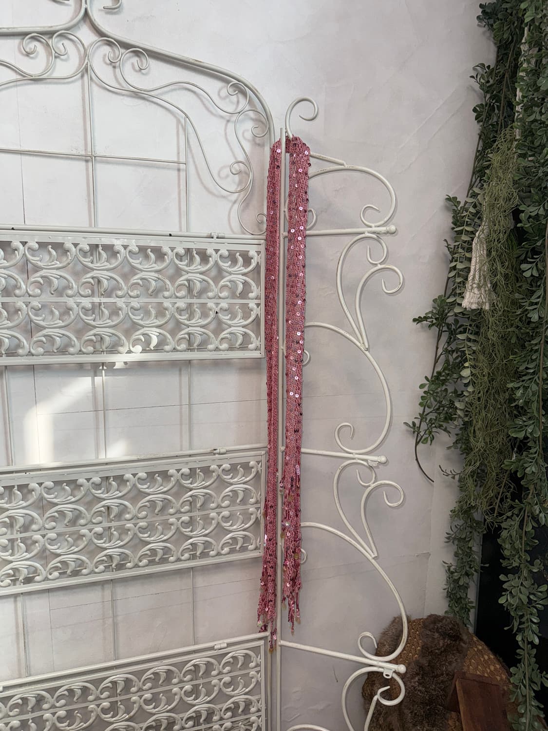 Pink spangled summer net scarf 상품이미지4