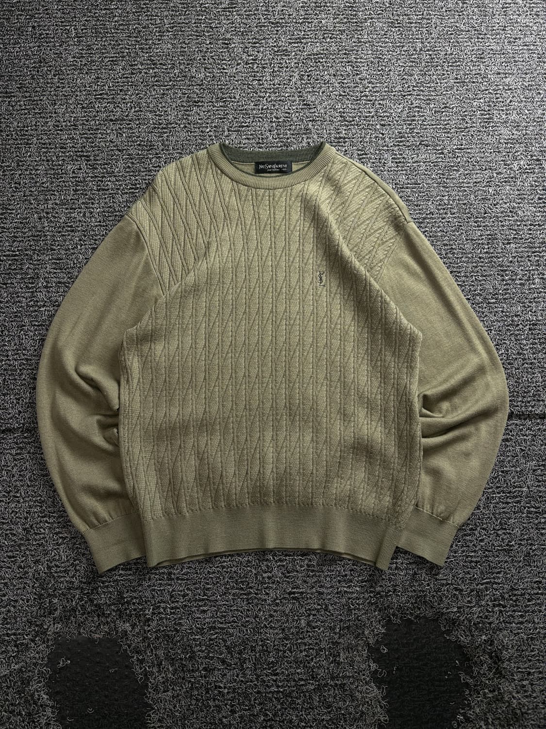 90s YSL 입생로랑 아카이브 케이블 니트 3884 상품이미지2