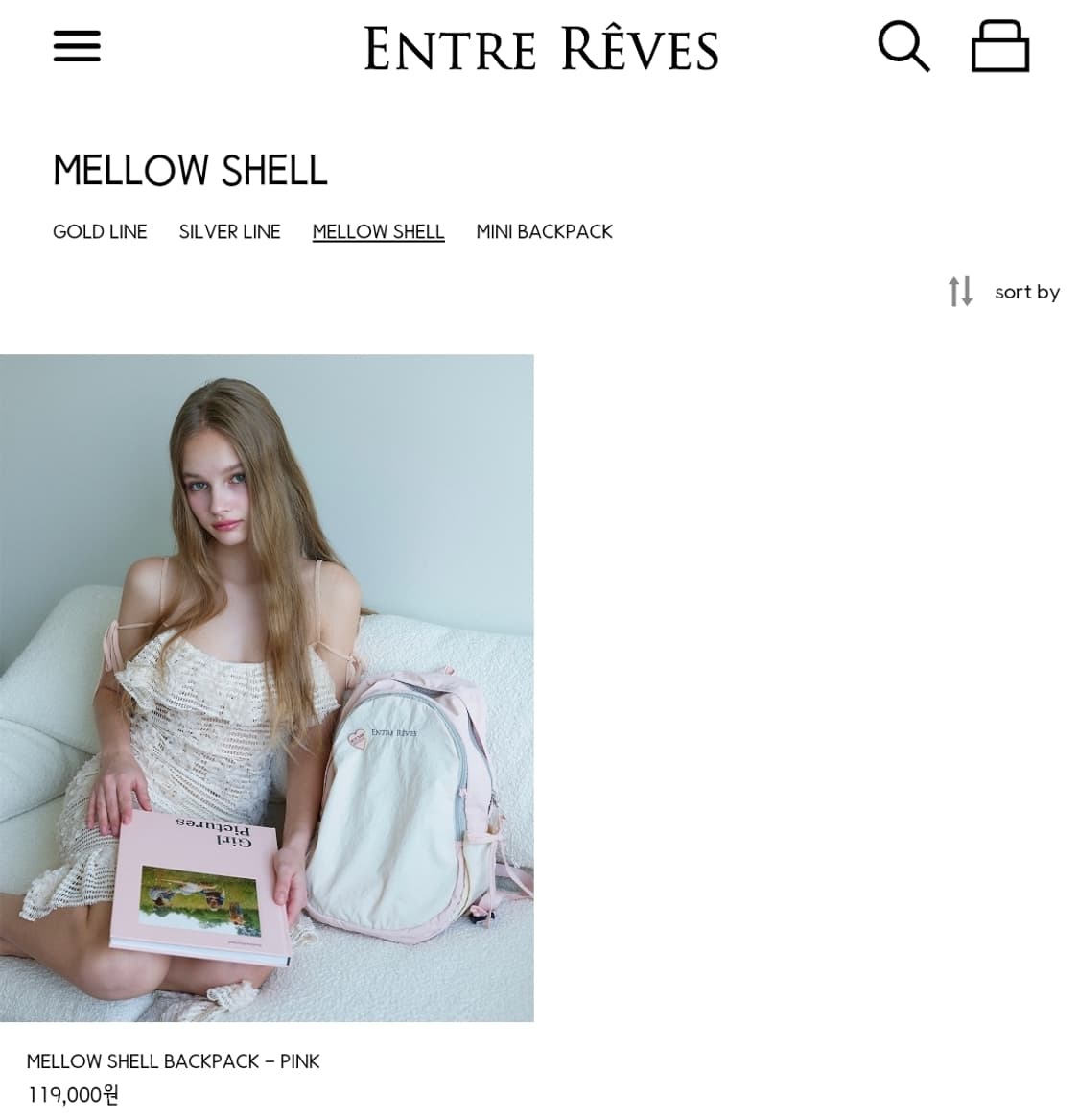 앙트레브 백팩 MELLOW SHELL - SILVER 상품이미지6
