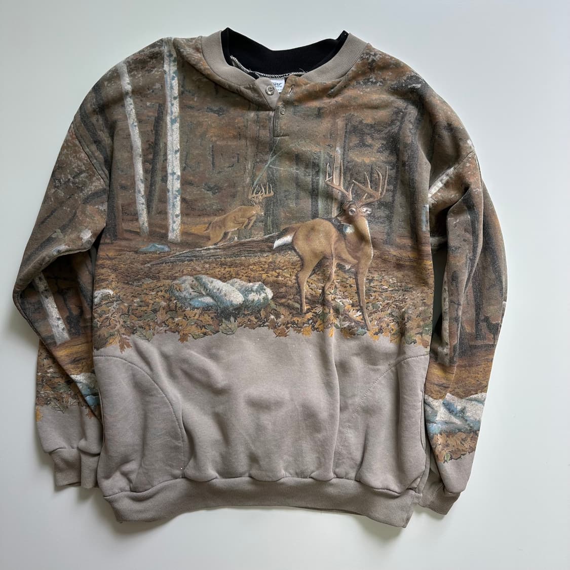 Artisans 빈티지 사슴 헌팅 스웻셔츠 90년대 USA 상품이미지4