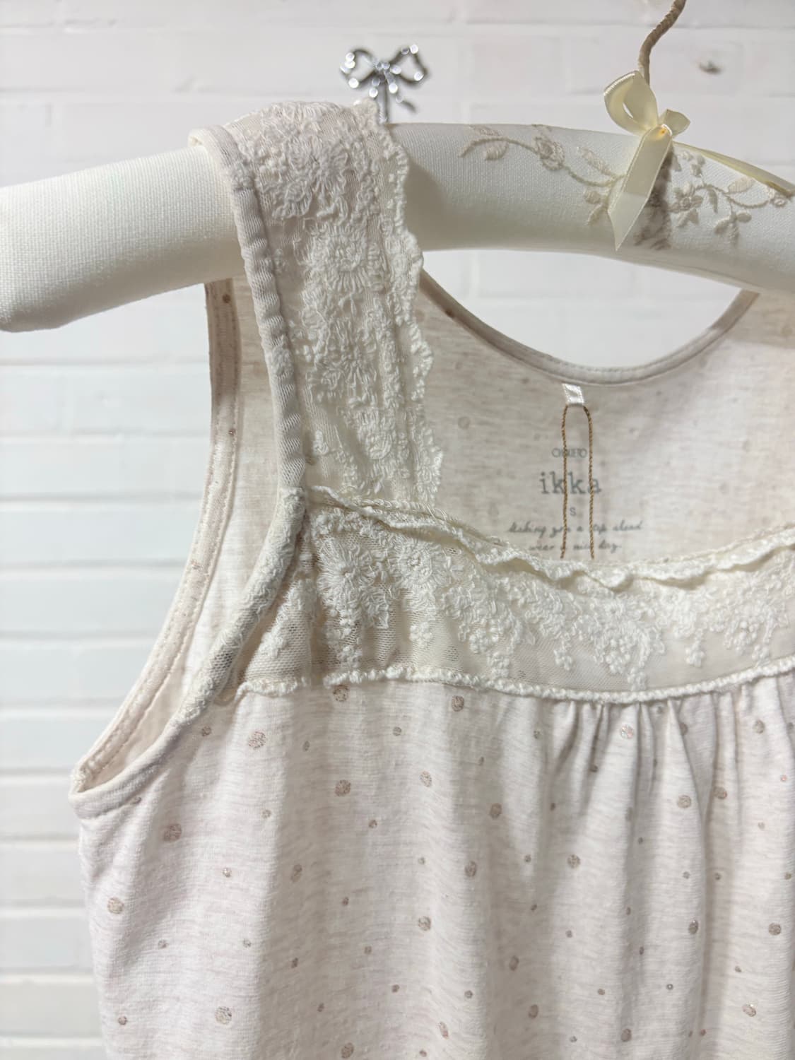 jpn vintage lace dot sleeveless 상품이미지5