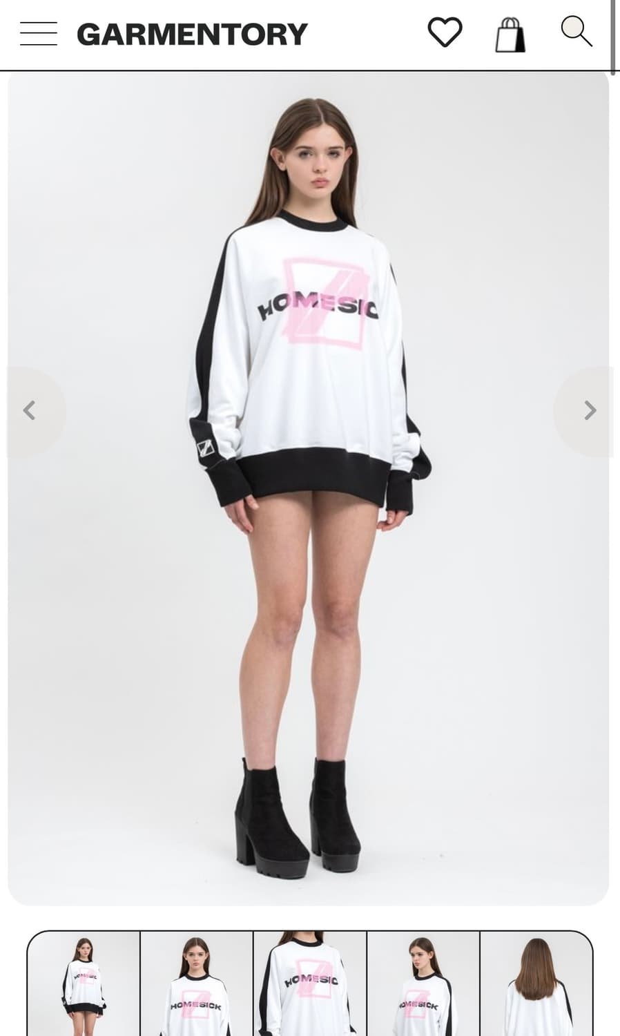 [정가 60만원] We11done 웰던 Homesick 맨투맨 상품이미지4