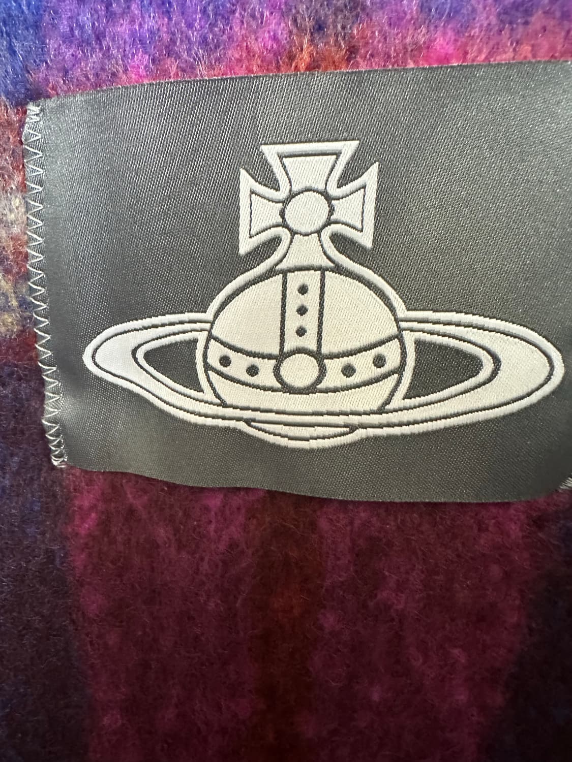 비비안웨스트우드 체크 모헤어 울 머플러 남여공용 상품이미지5