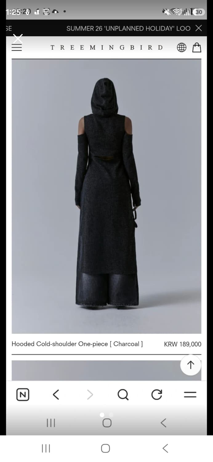 트리밍버드 Hooded Cold-shoulder One-piece [ C 상품이미지1