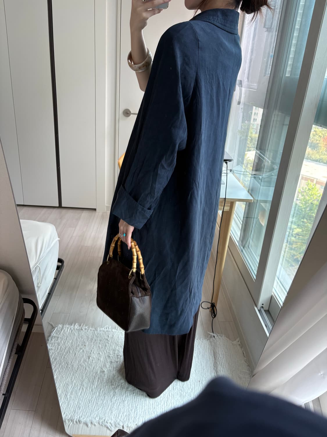 Matte Texture Long Coat 상품이미지6