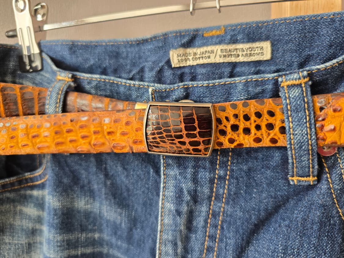 RARE 80s Japan Archive - Crocodile Belt 상품이미지2