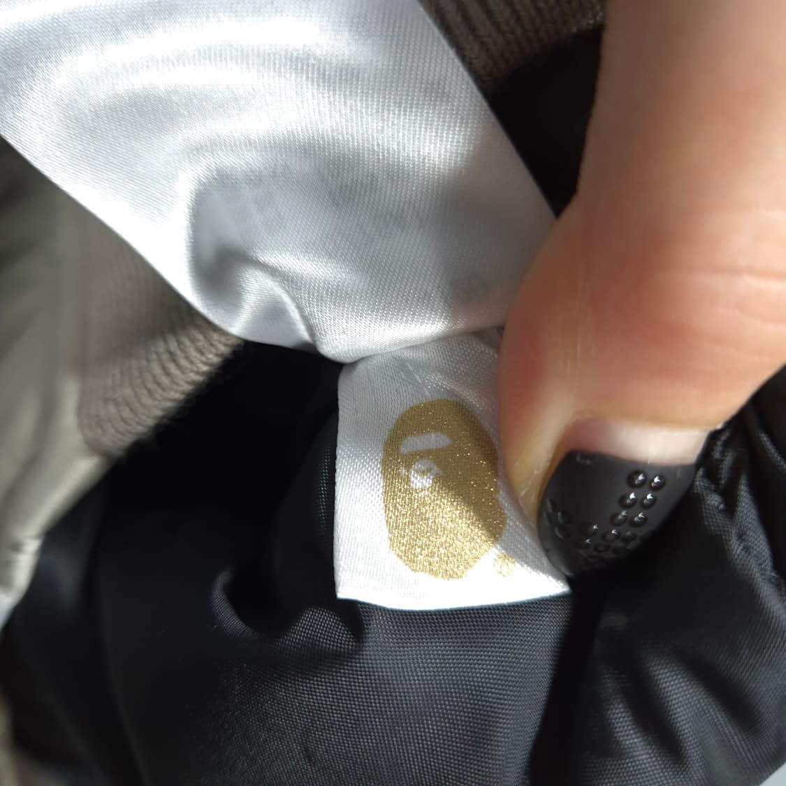 베이프 샤크 얼굴 블루종 항공 후드점퍼 F 베이지/블랙 할인 상품이미지7