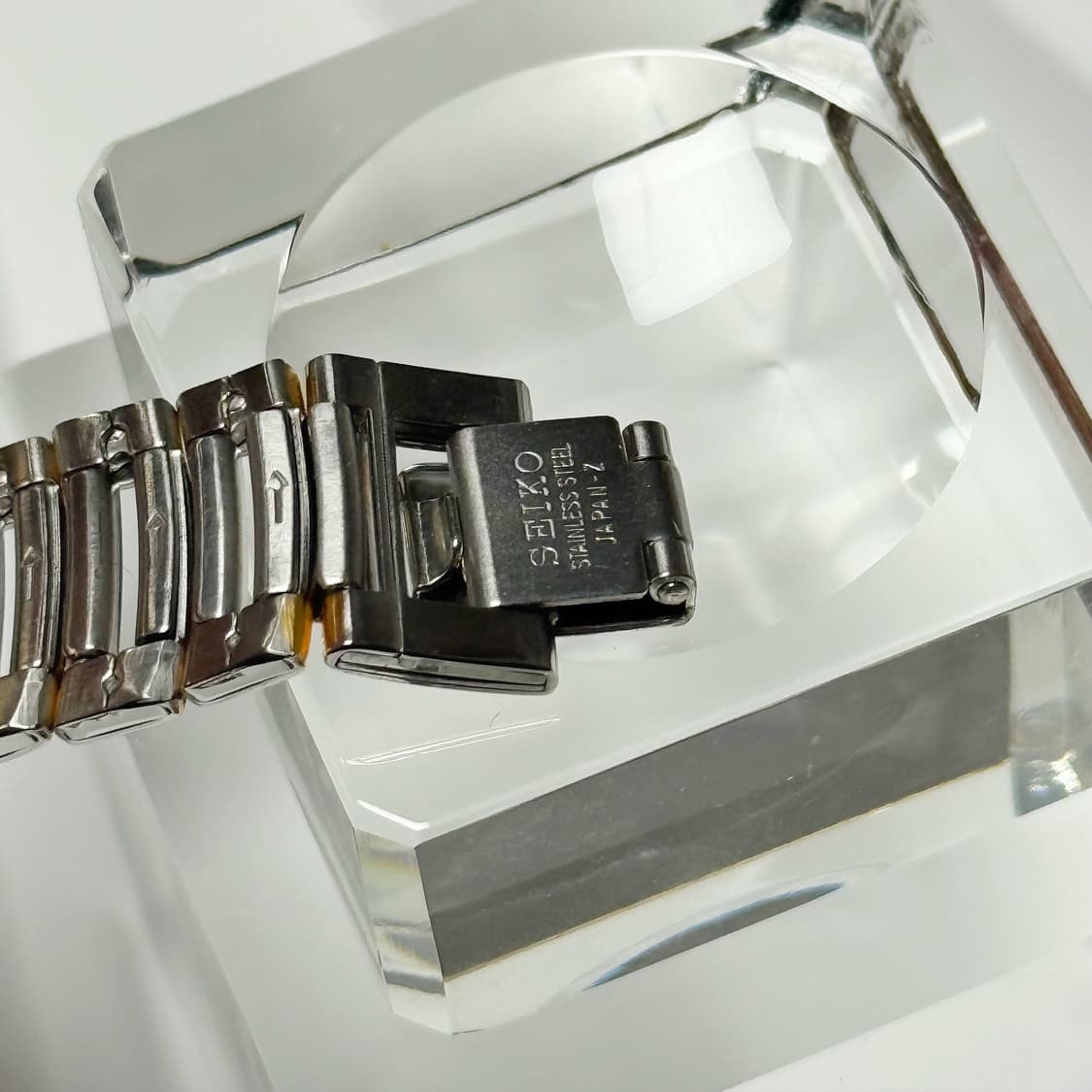 80's90's 빈티지 세이코 애비뉴 샴페인 로마 콤비 브레이슬릿 워치 상품이미지7