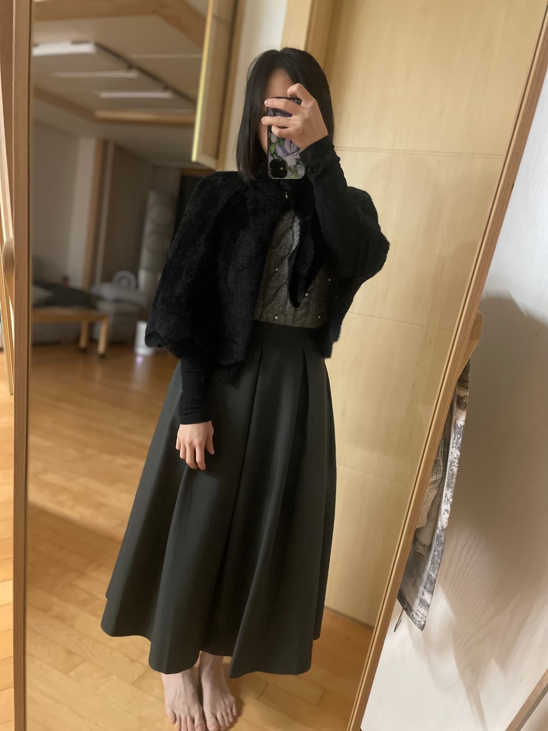 퍼 케이프 코트 퍼자켓 라보빈티지 서쿠키 프레클 사가폭스 밍크 퍼코트 상품이미지10