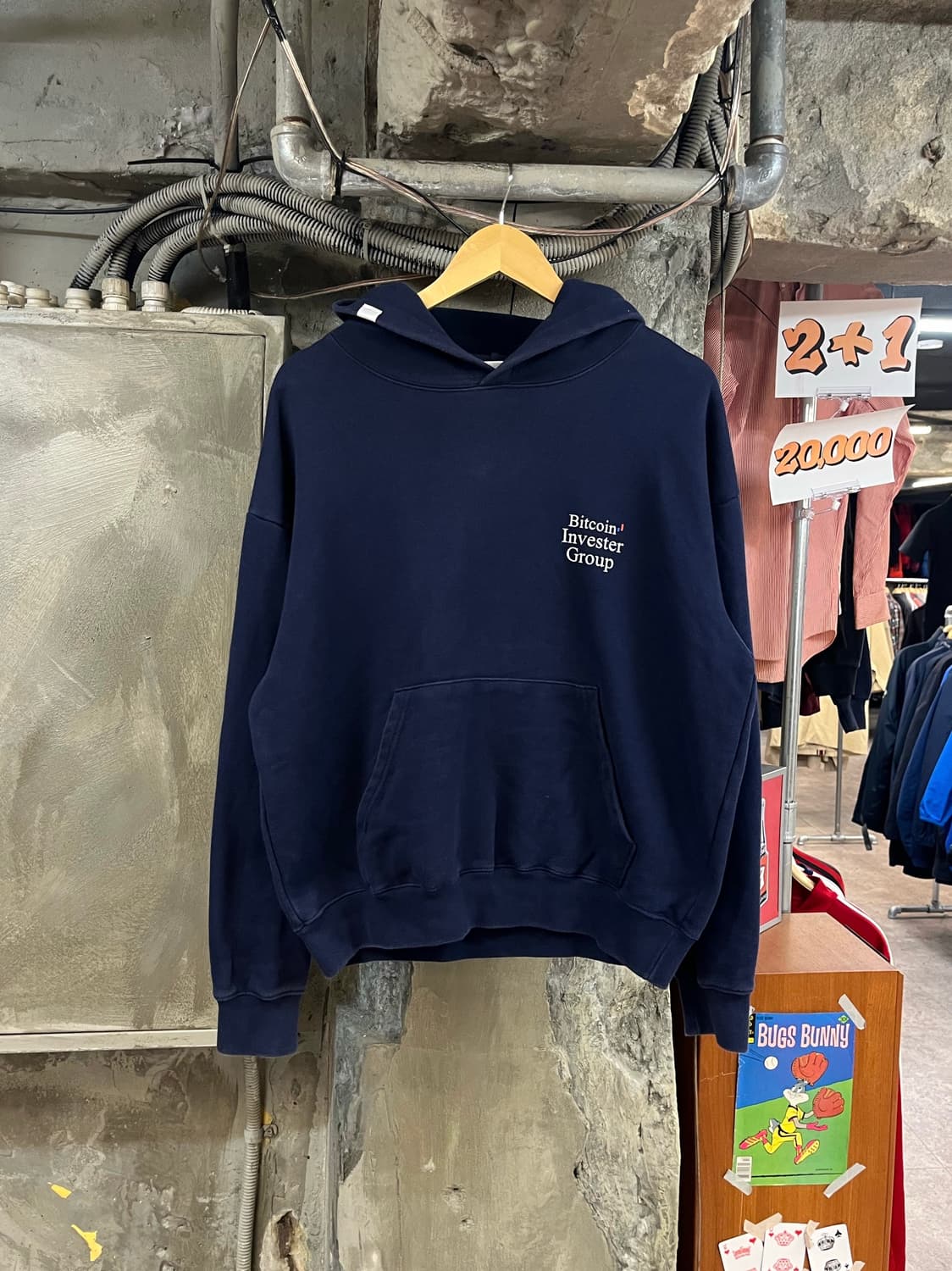 노매뉴얼 비트코인 후드티 네이비 S  #csz3323 상품이미지2