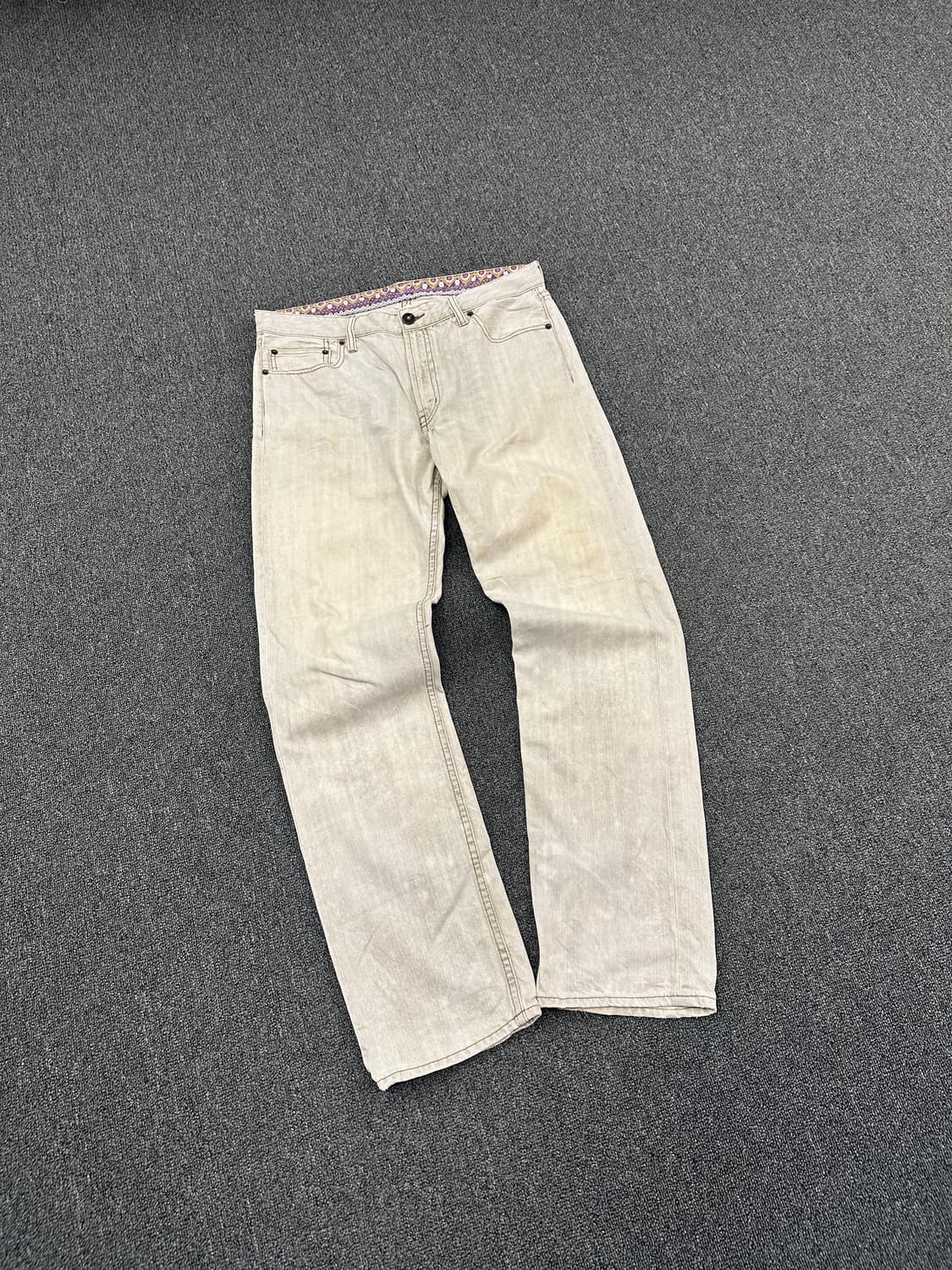 35) 재패니즈 빈티지 웨스턴 크림 데님팬츠 상품이미지4