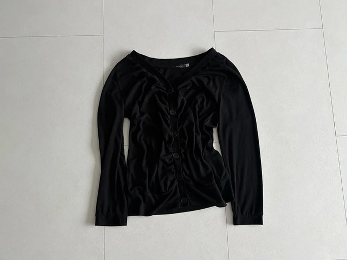 shirring v-neck cardigan 상품이미지4