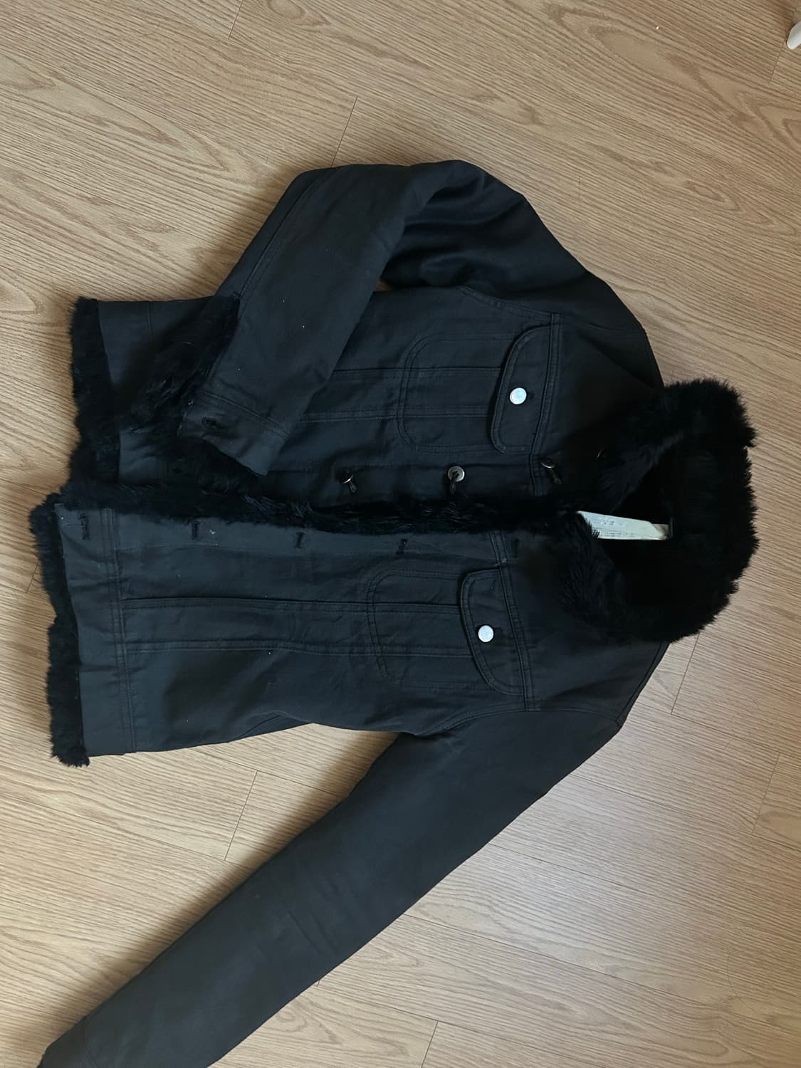 일본빈티지 모피 자켓 블랙 상품이미지2