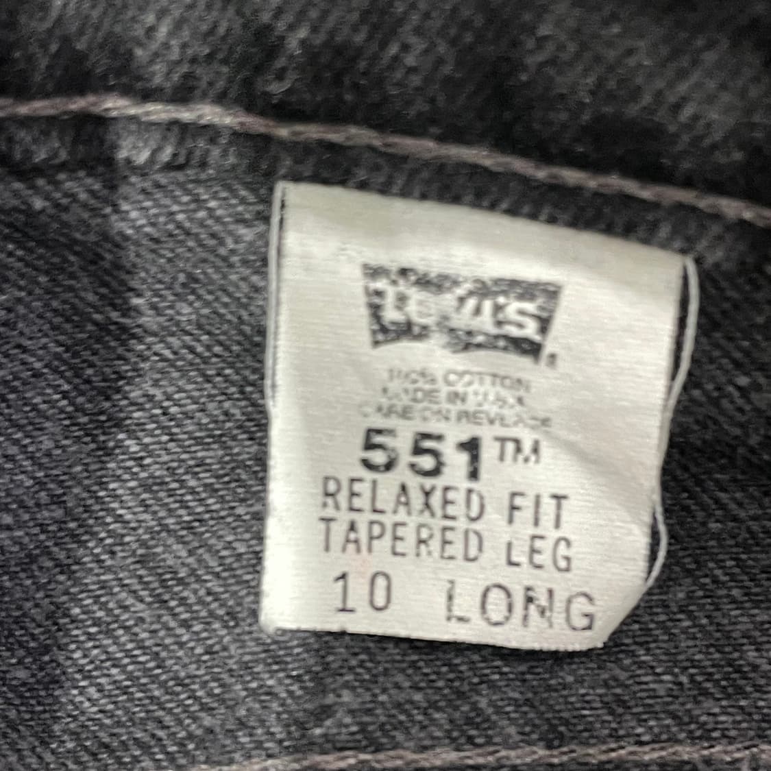 (30) Levi's 551 (리바이스 릴렉스 테이퍼드 블랙 데님) 상품이미지7