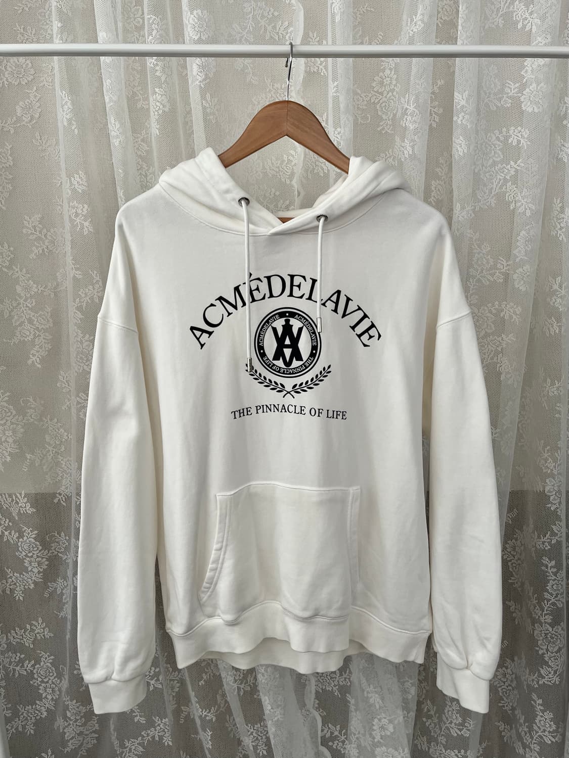 100) 아크메드라비 후드 티셔츠 아이보리 상품이미지1