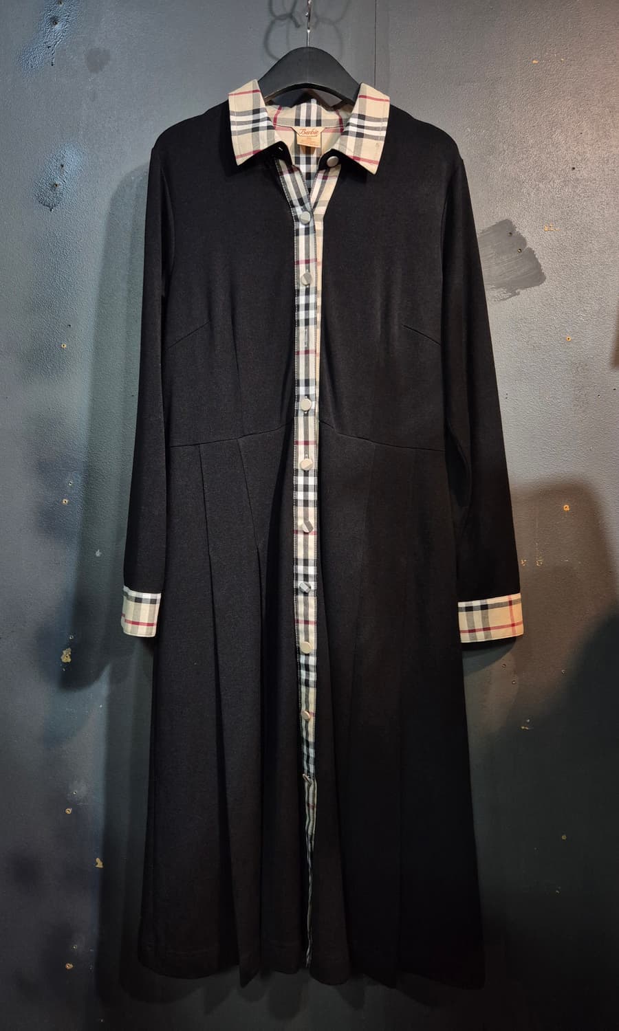 Barbie 블랙 체크 롱 셔츠 원피스 77 상품이미지1
