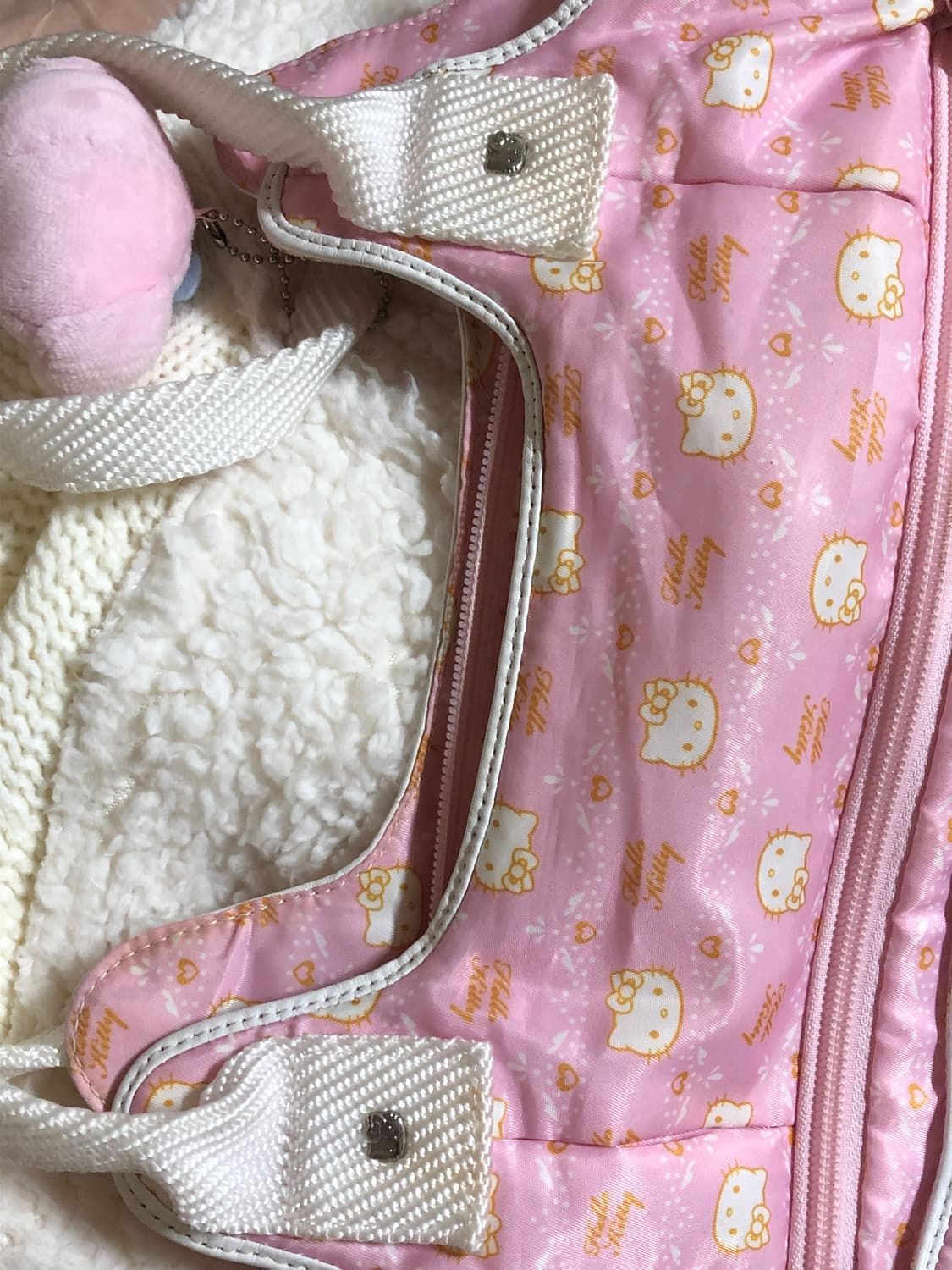 빈티지 Hello kitty 딸기우유 히메 숄더백 갸루 핀터레스트 산리오 상품이미지3