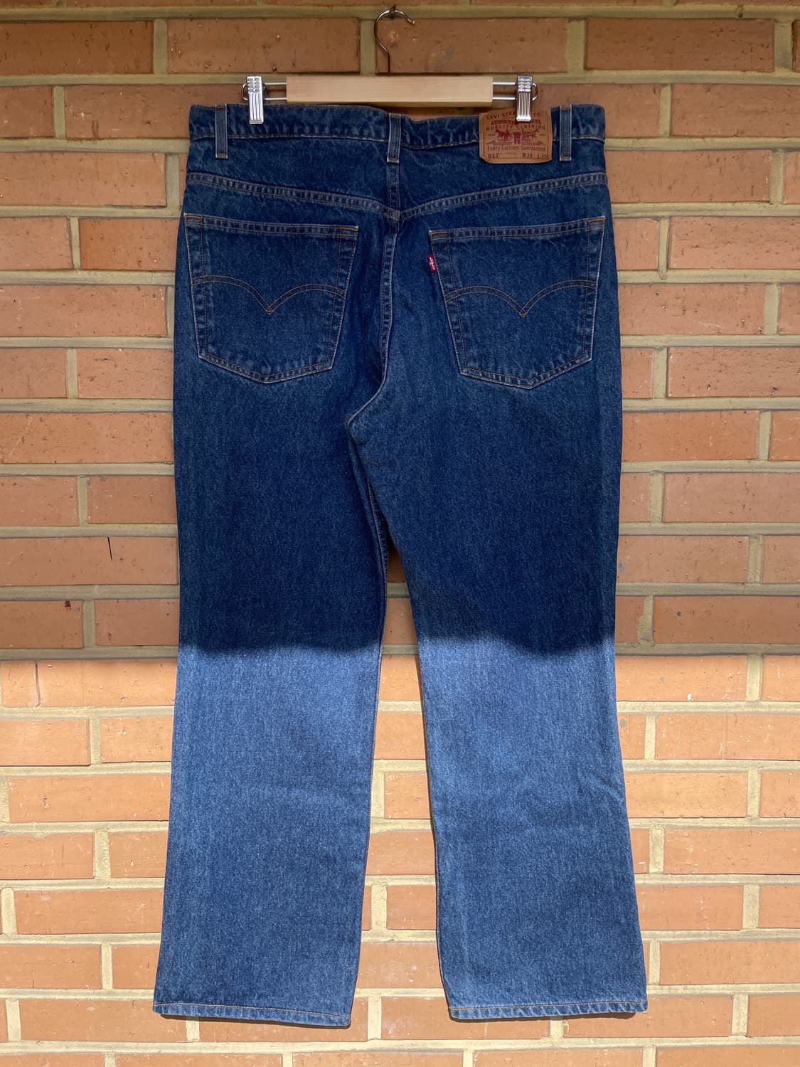 [38x30] 90s 리바이스 517 부츠컷 중청 워싱 진 데님 상품이미지3