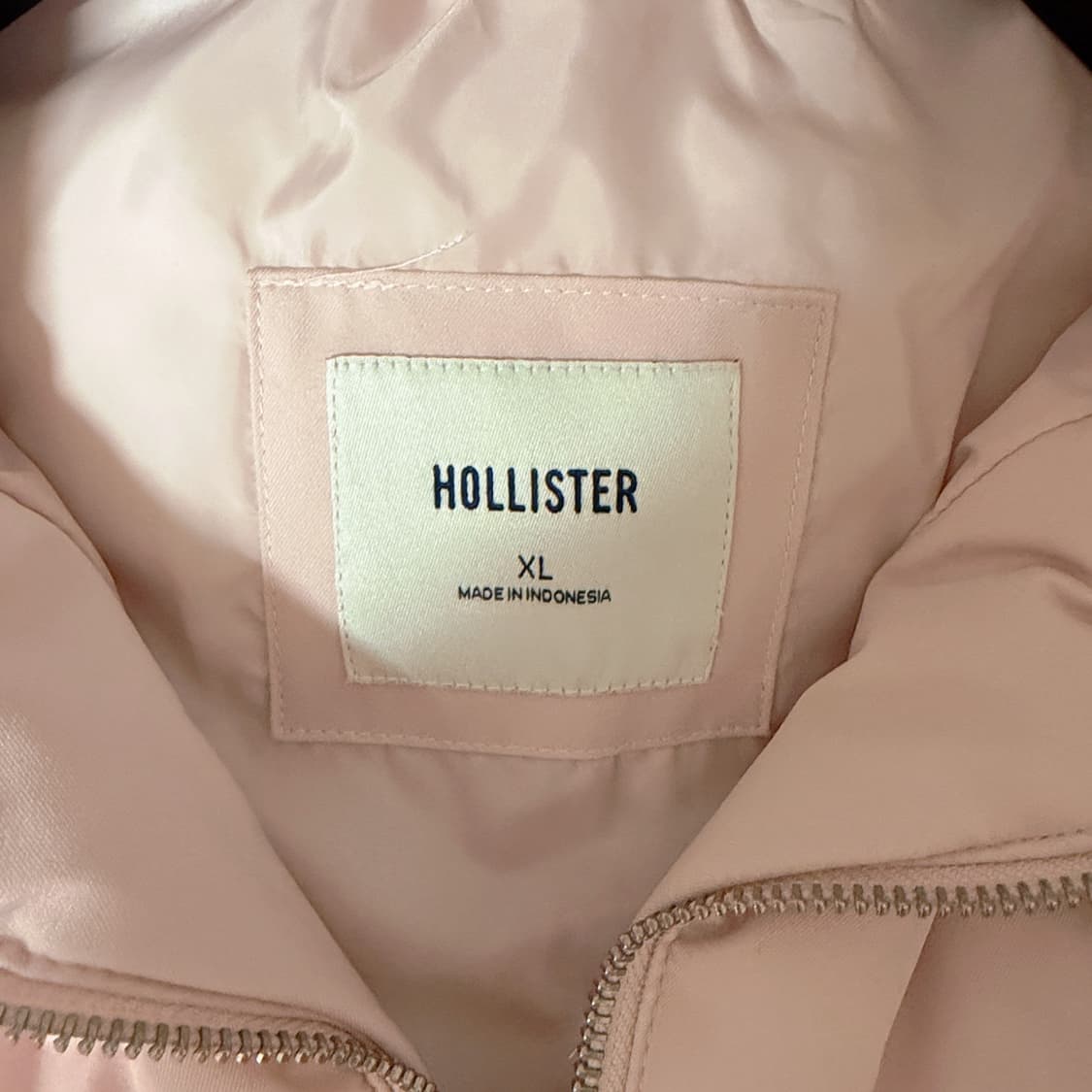 홀리스터 퍼 트림 푸퍼 핑크 패딩 숏패딩 상품이미지4