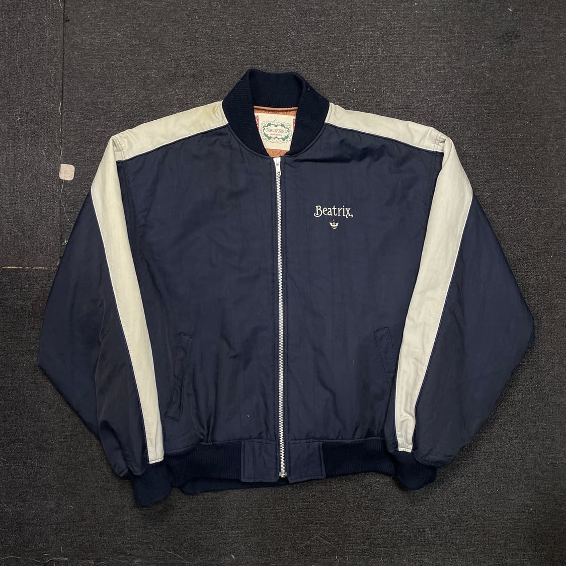 90s GRAUWORKS 자수 워크자켓 올드스쿨 점퍼 L XL 상품이미지3