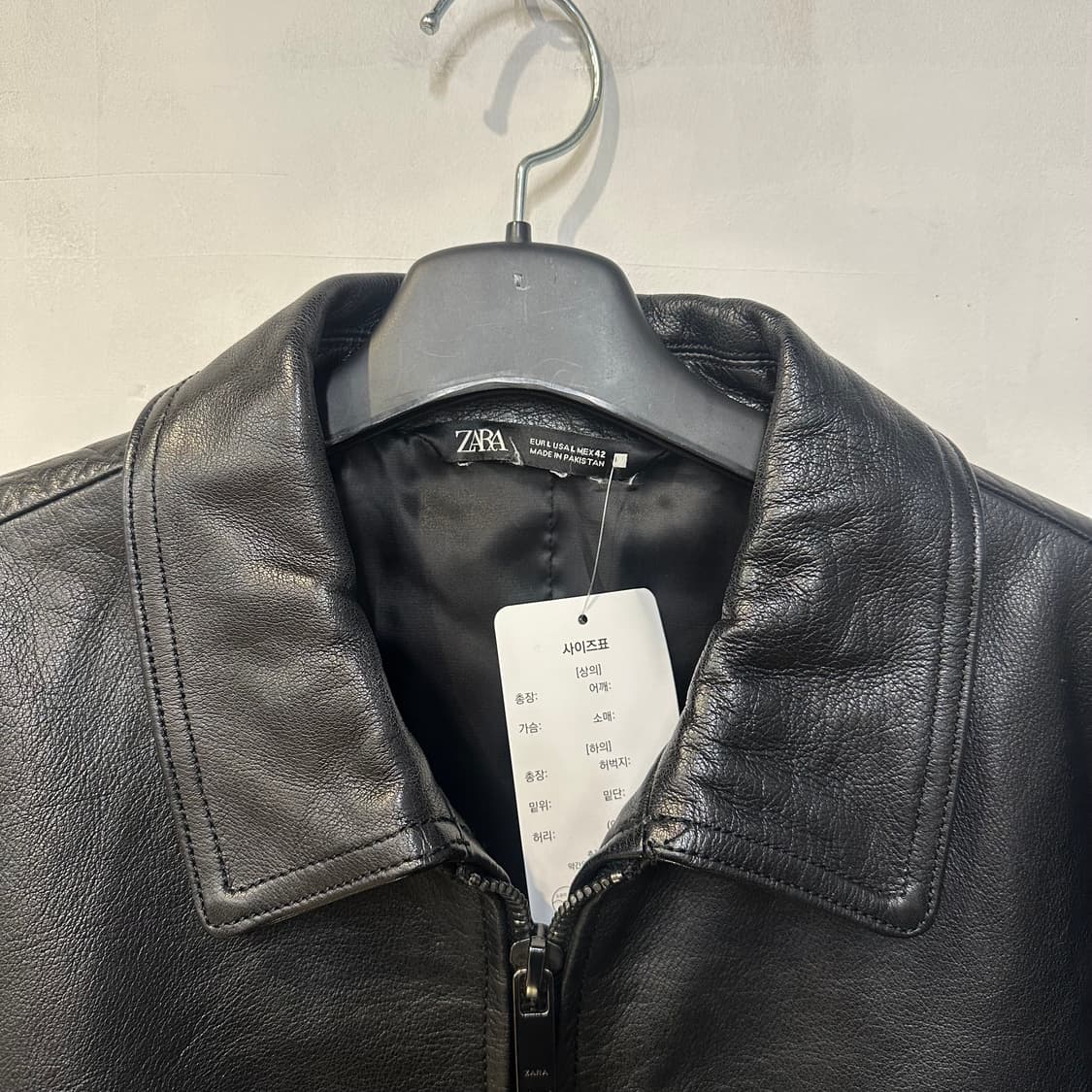 희귀매물)자라 웨스턴 카우하이드 레더자켓  상품이미지3