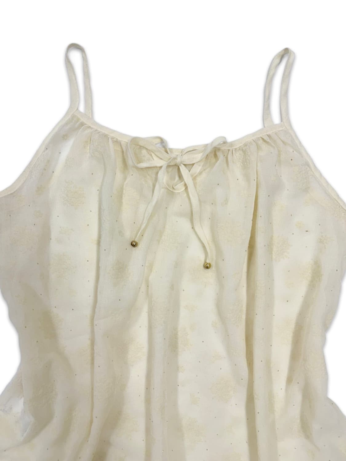 빈티지 아이보리 시스루 레이어드 프릴 슬리브리스 상품이미지3