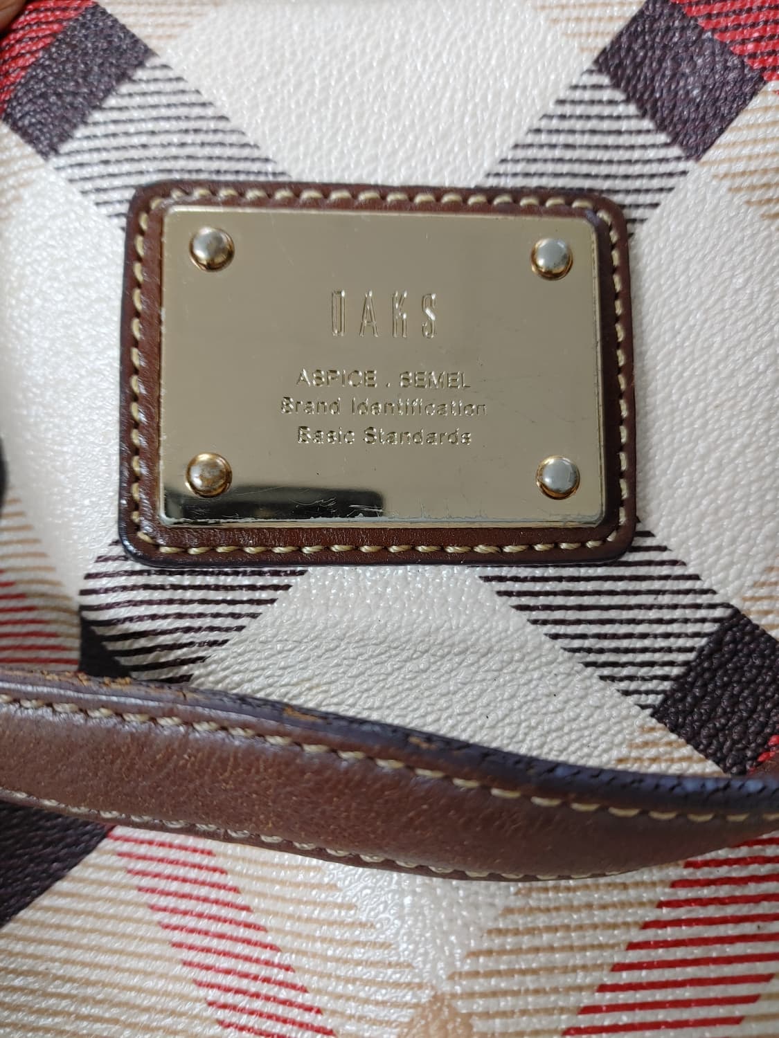 DAKS 닥스 소가죽배색 체크무늬 토트백 상품이미지4