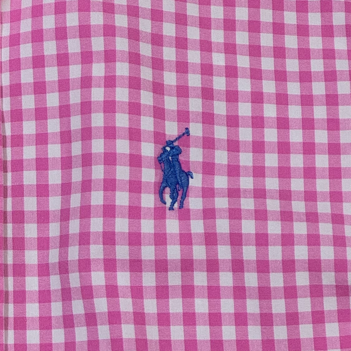 S) 폴로 랄프로렌 클래식 핑크 깅엄 체크 포플린 셔츠 상품이미지4