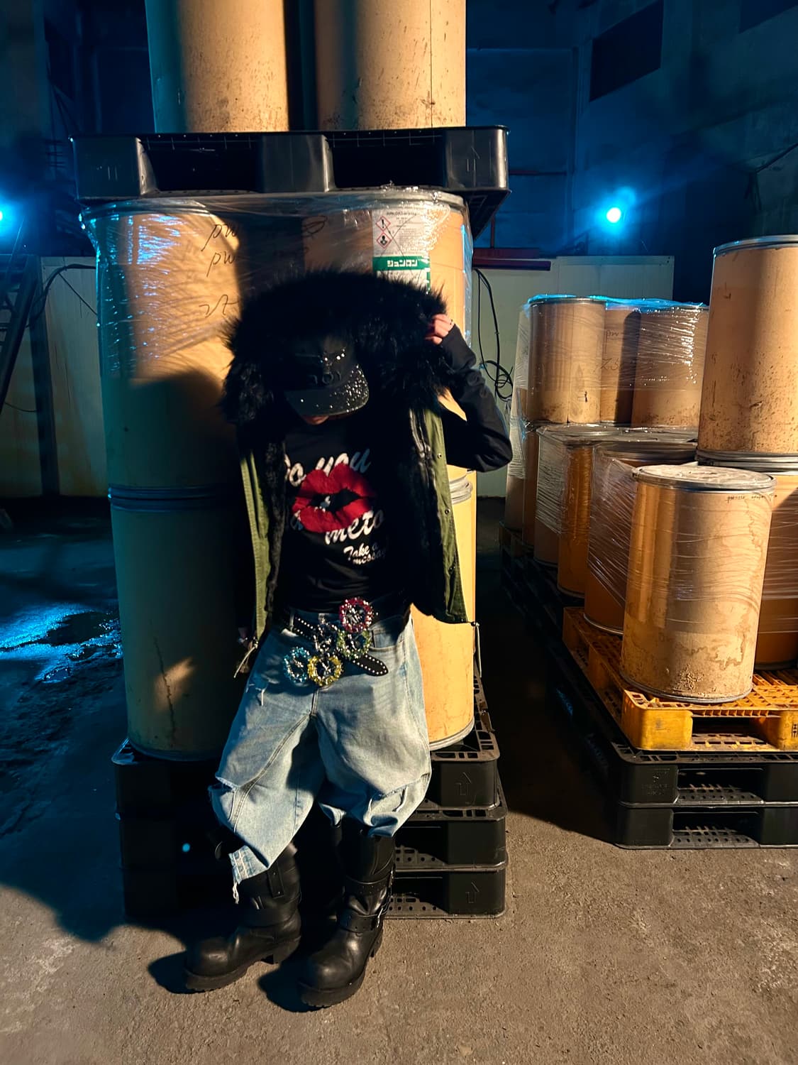 Military Patch Fur Vest 상품이미지1