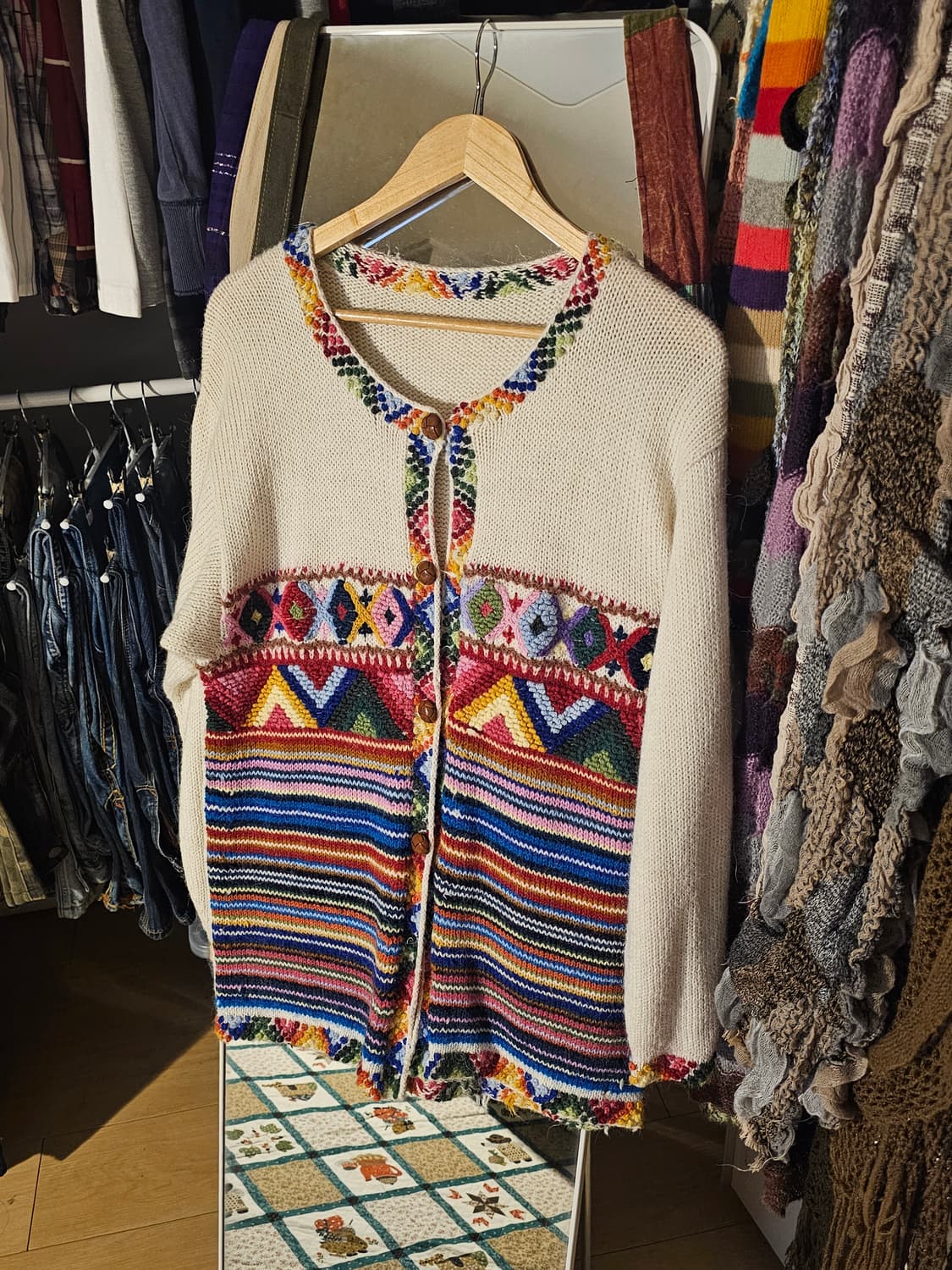 무지개떡 하구미 가디건 상품이미지1