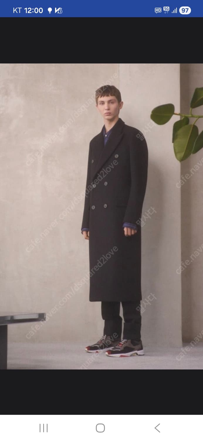 솔리드옴므 17fw 더블 롱코트 블랙 상품이미지1