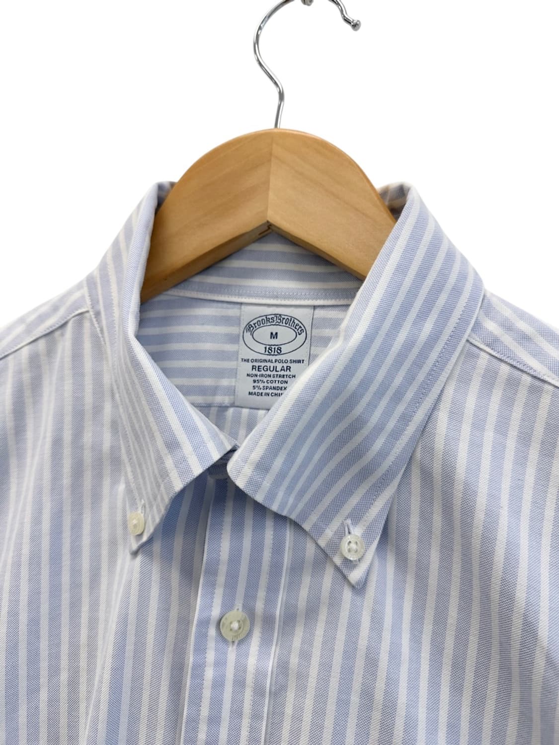 브룩스브라더스 스트라이프 셔츠 화이트&스카이블루 (M) 상품이미지3
