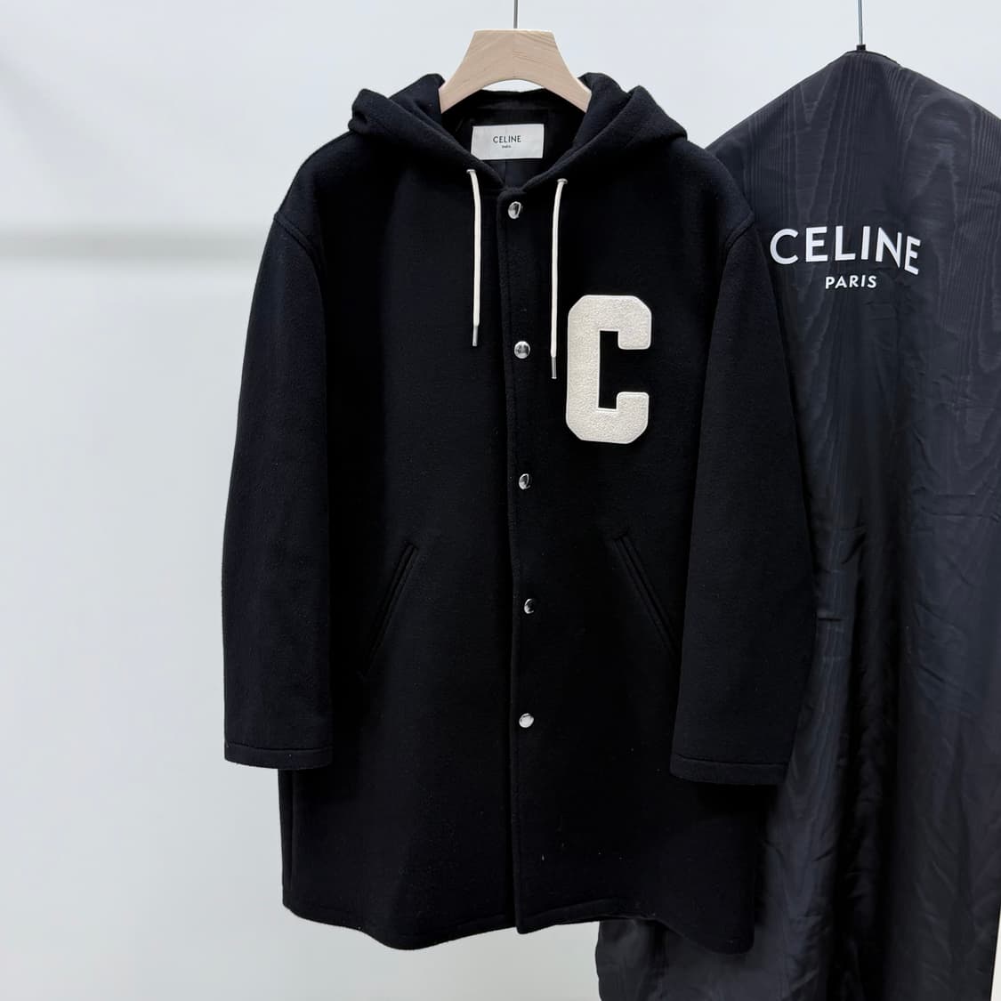 [S+급/오버핏44] 셀린느 더블 페이스 울 코트 테디 자켓 상품이미지1