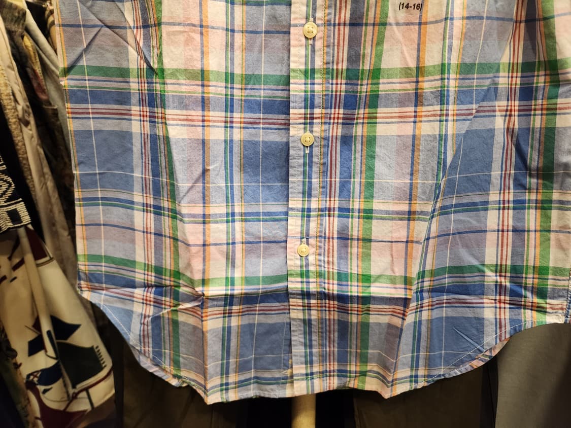 랄프로렌 키즈 체크 반팔 셔츠 L (14-16) 새제품 상품이미지5