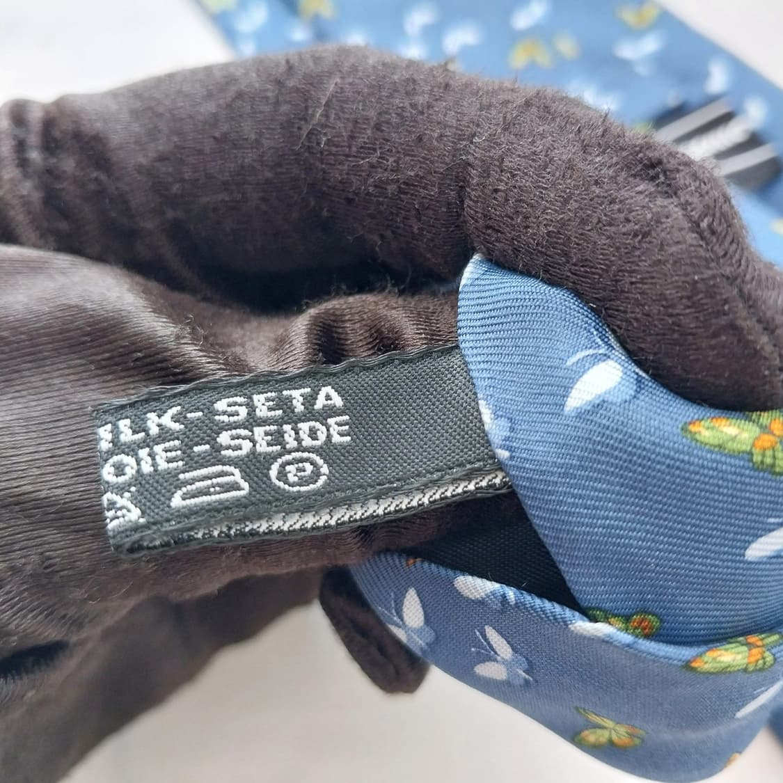 살바토레 페라가모 블루 나비 모티브 넥타이 9.5cm A등급 K2542 상품이미지7