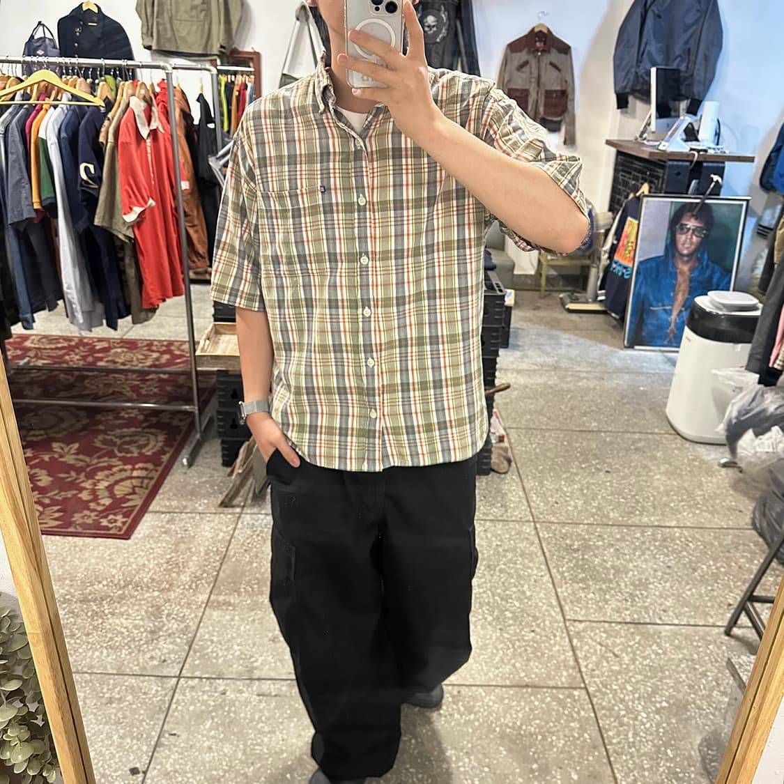 폴로진스 체크 반팔셔츠 상품이미지2