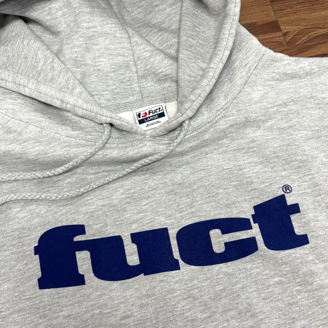 퍽트 fuct 로고 그레이 후드티 L 새상품 상품이미지2