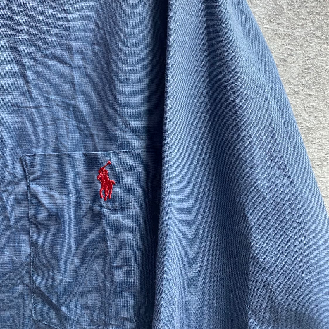 폴로 랄프로렌 레드자수포니 블루 솔리드 셔츠 B3766 상품이미지3