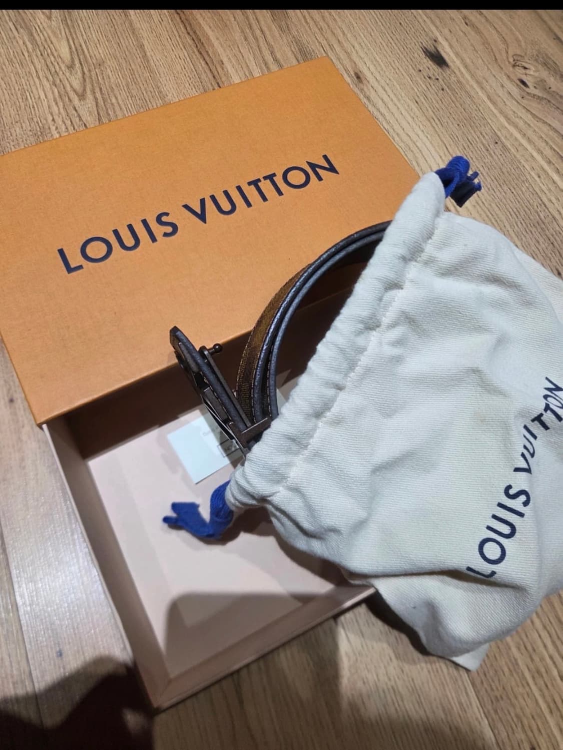 루이비통 다미에 에벤 LV 버클 브라운 벨트 90/36 상품이미지8