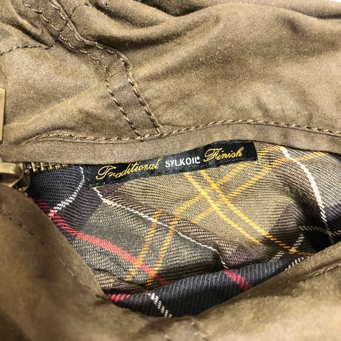 바버 빈티지 실크오일 왁스 자켓 UK10 상품이미지8