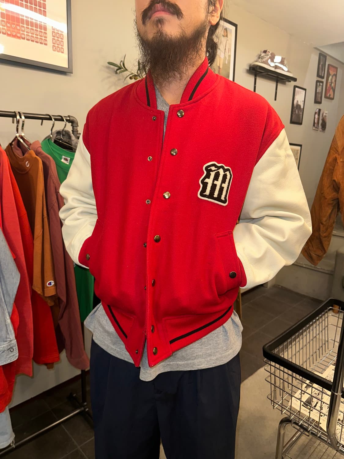 Men’s Melrose back logo varsity jackek 상품이미지4