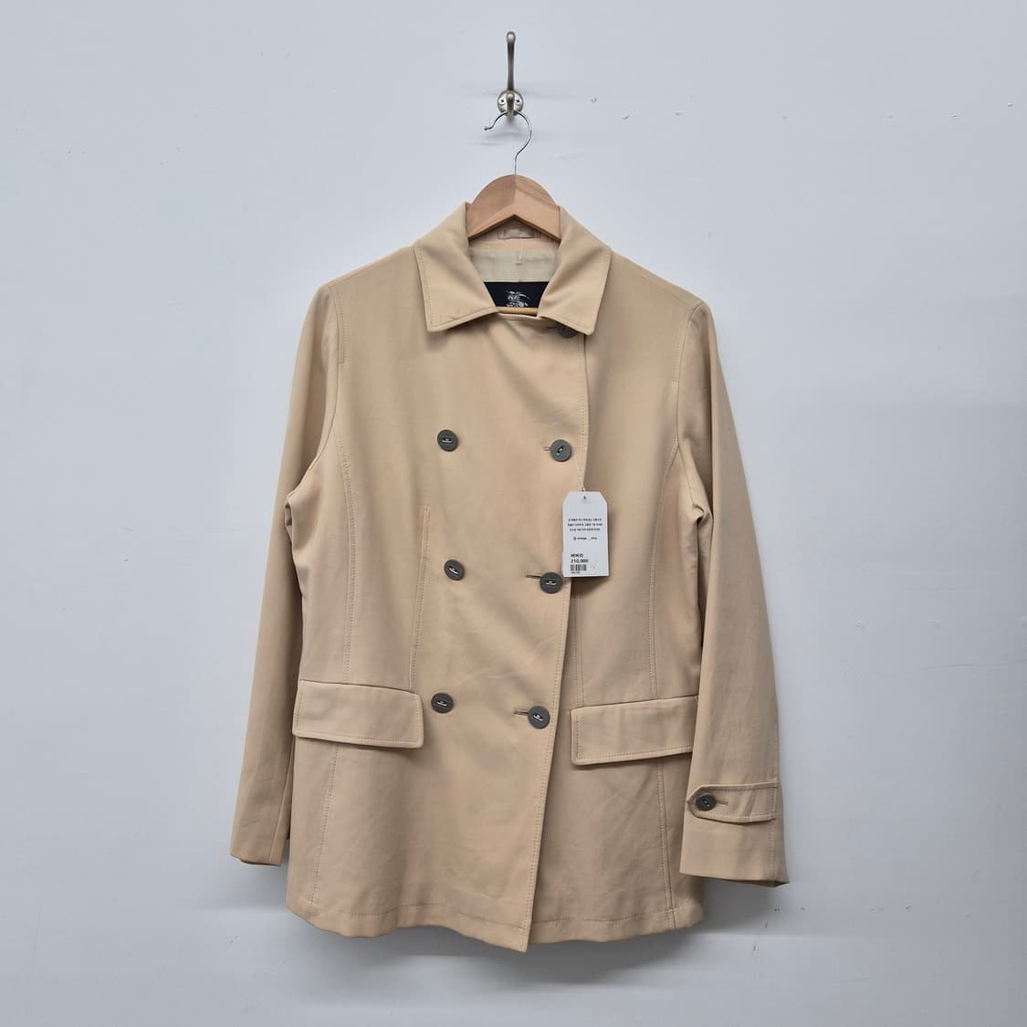 버버리 베이지 더블 버튼 자켓 여성 L 상품이미지1