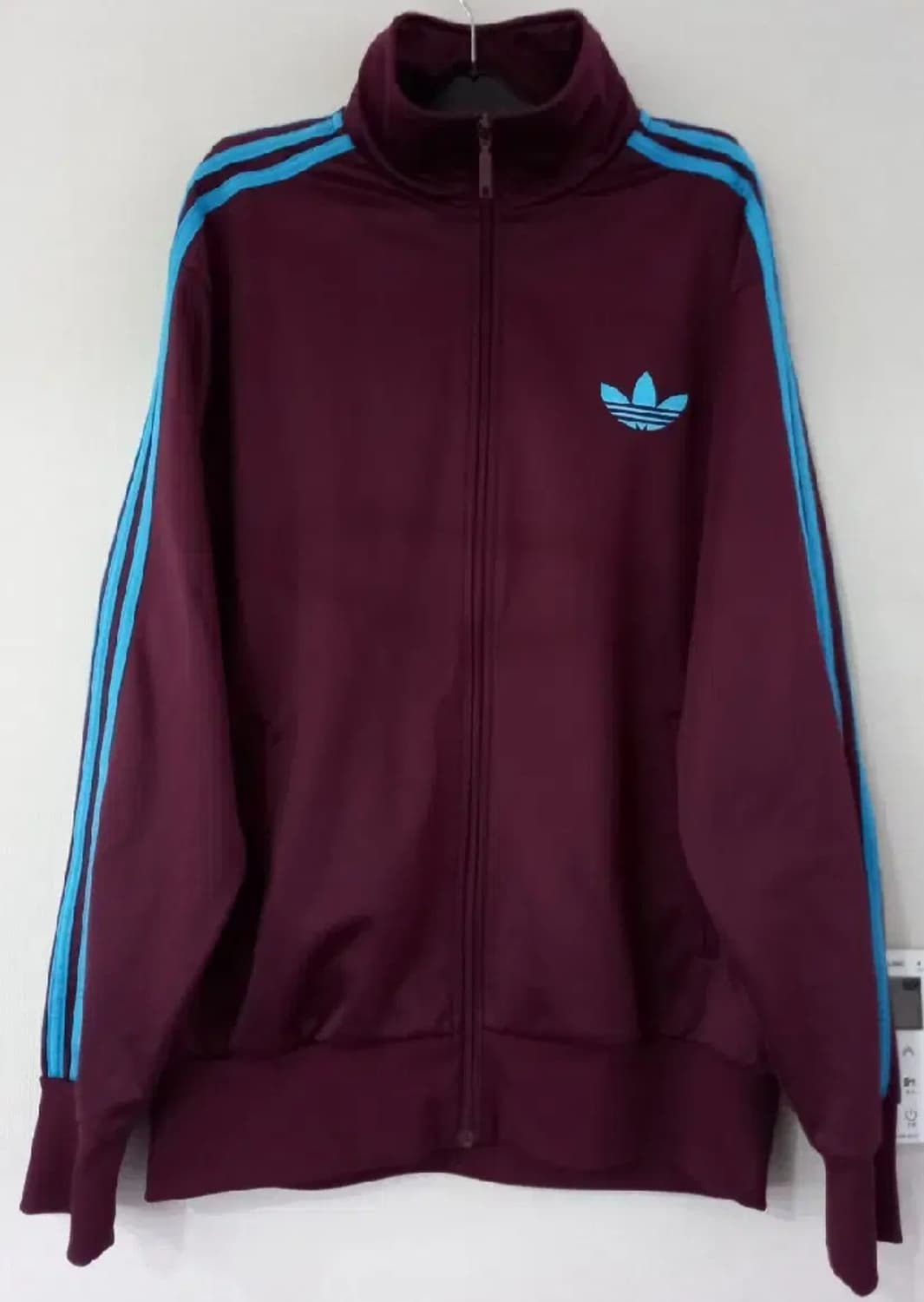 아디다스 파이어버드 마룬 스카이블루 버건디 트랙탑 저지 져지집업 90/S 상품이미지1