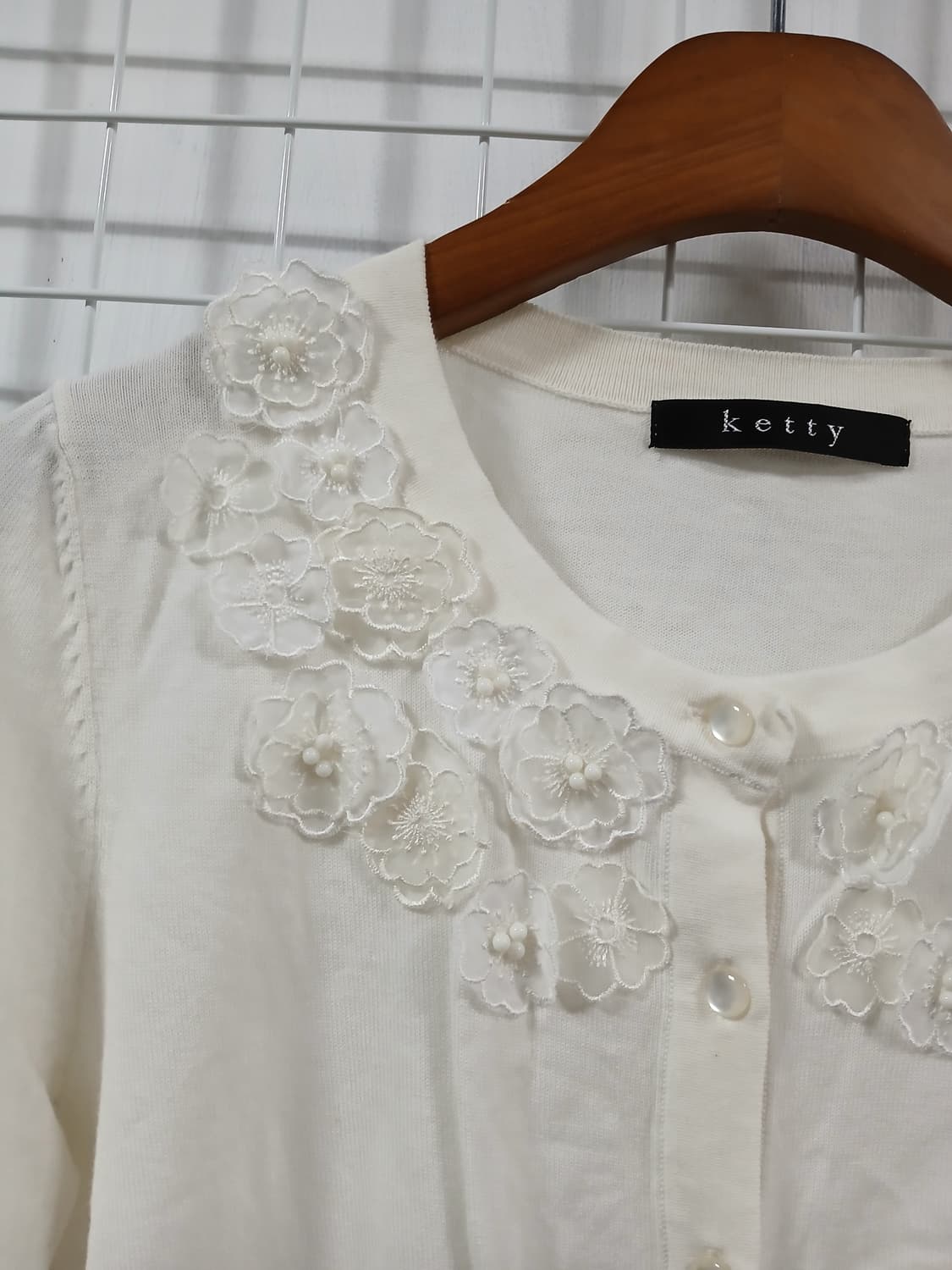 화이트 니트 가디건 상품이미지3