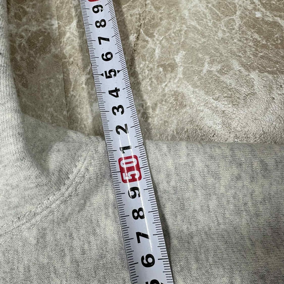 후아유 백멜란지 세미크롭 걸즈 스웻 후드집업 희귀져지(M) 상품이미지6