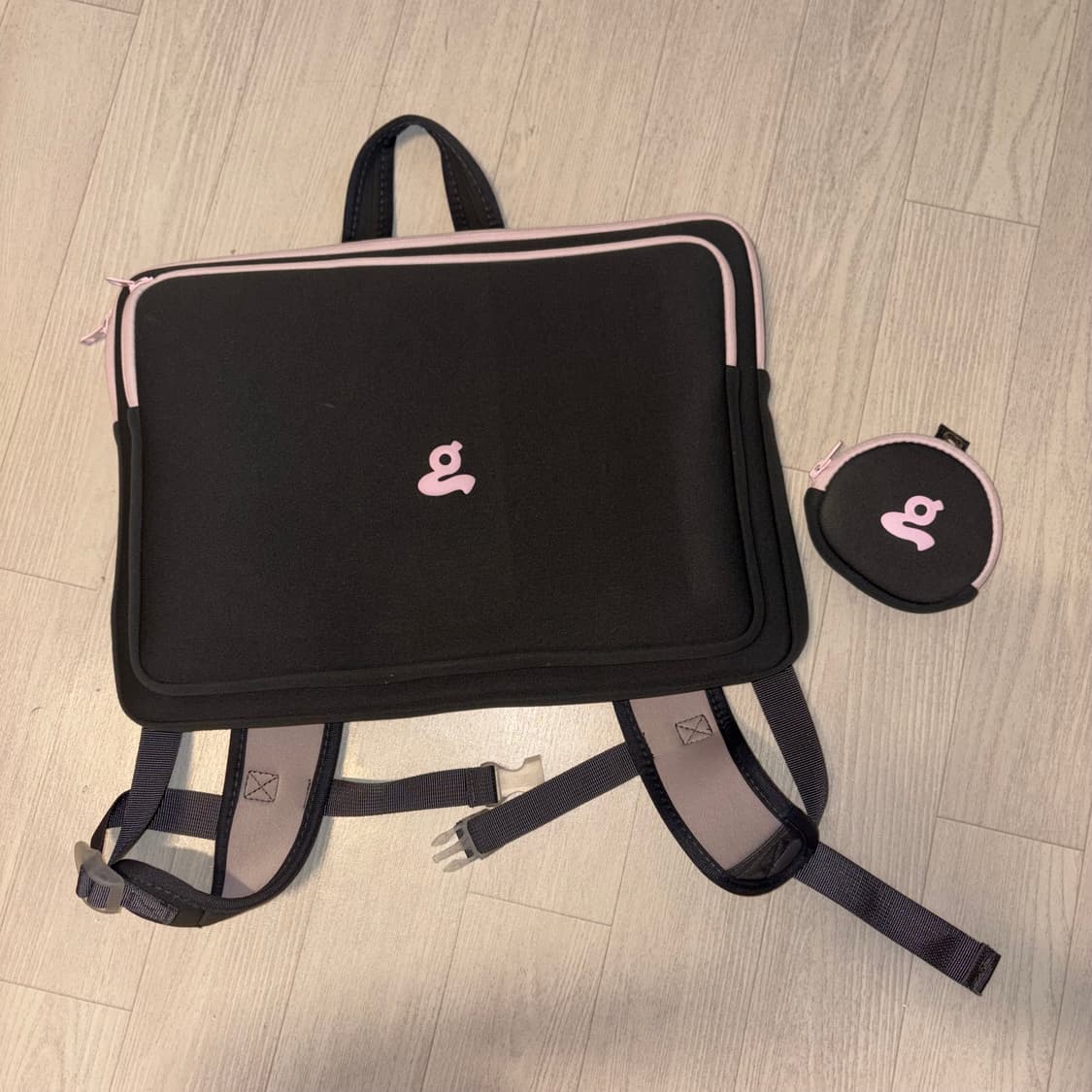 GRAPE - 그레이프 LAPTOPBAG+COINPOUCH 핑크그레이 상품이미지4