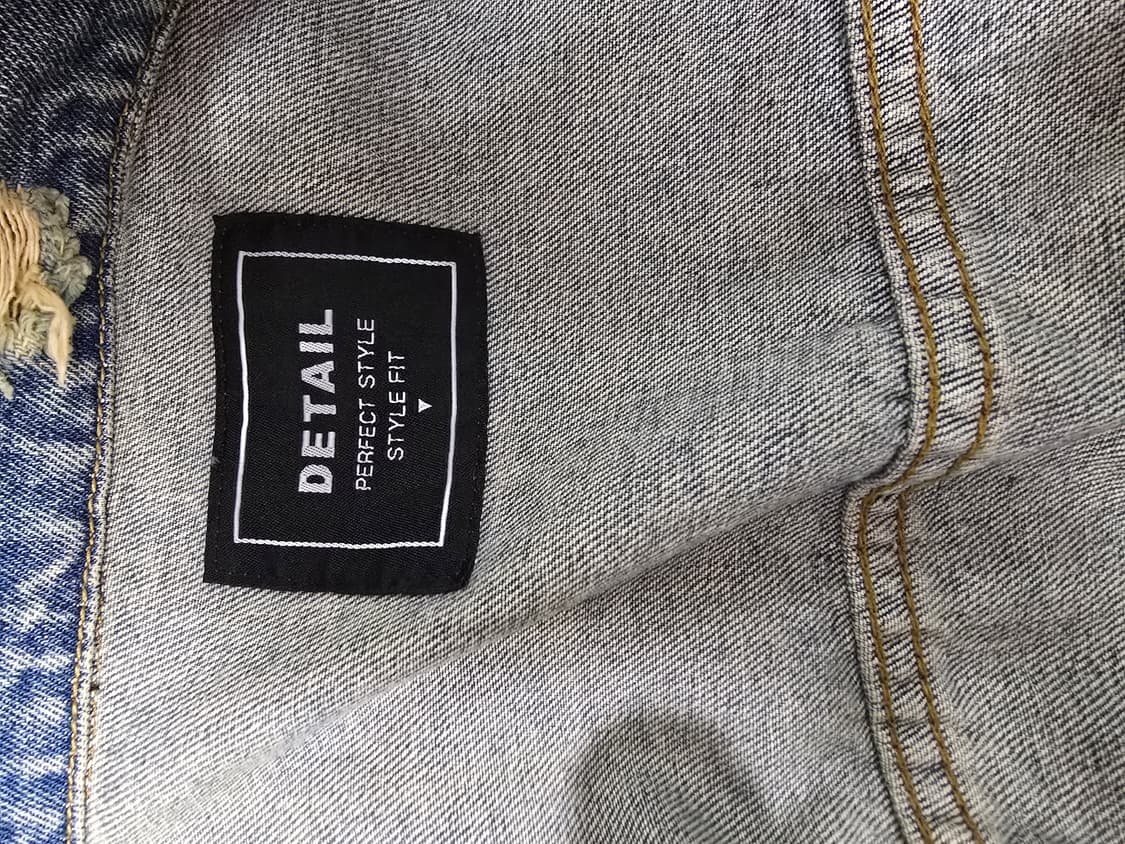 DETAIL 데미지 데님 청자켓 L 상품이미지3